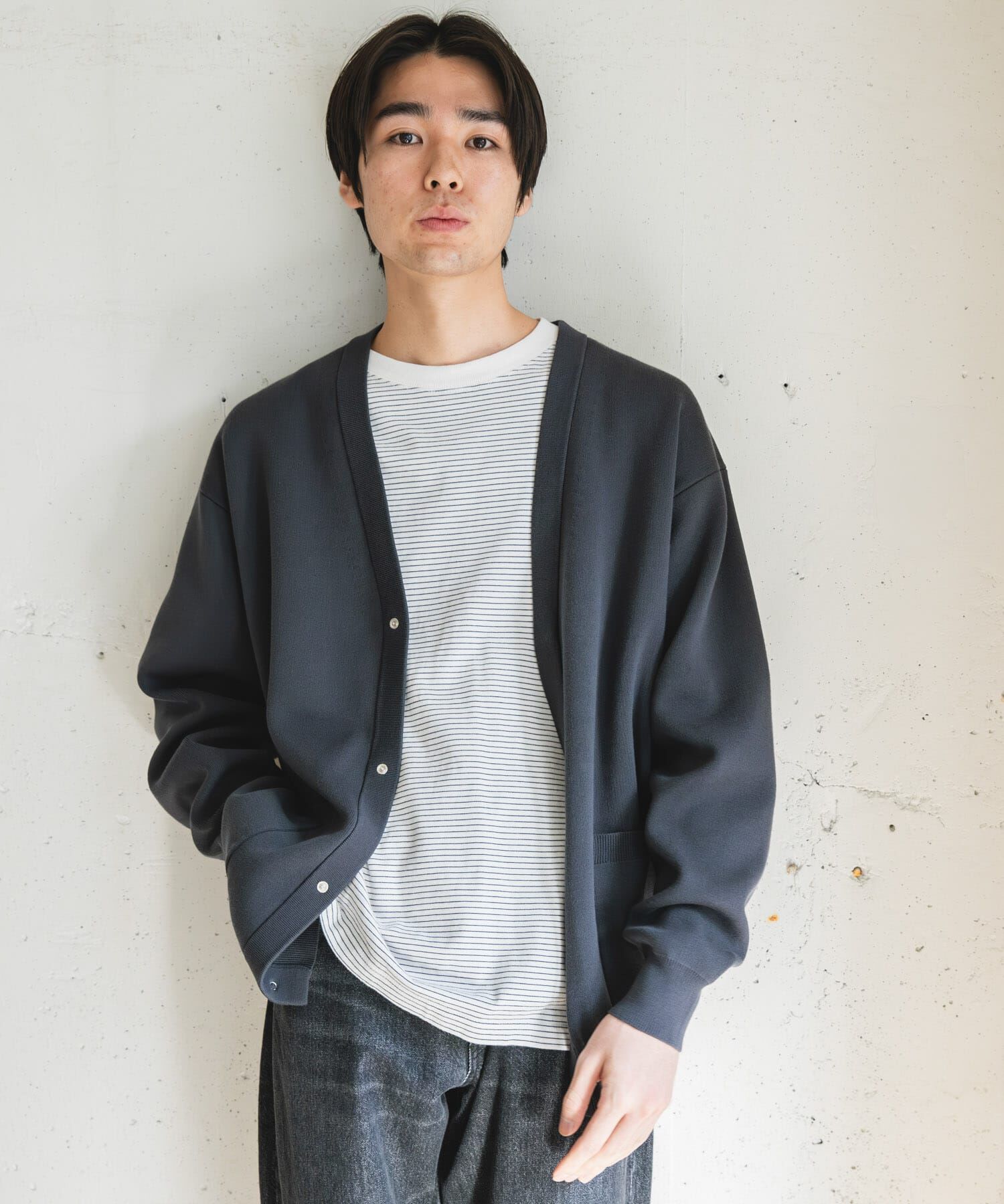 URBAN RESEARCH DOORS「『UR TECH Renew Knit』Vネックカーディガン」|カーディガン|