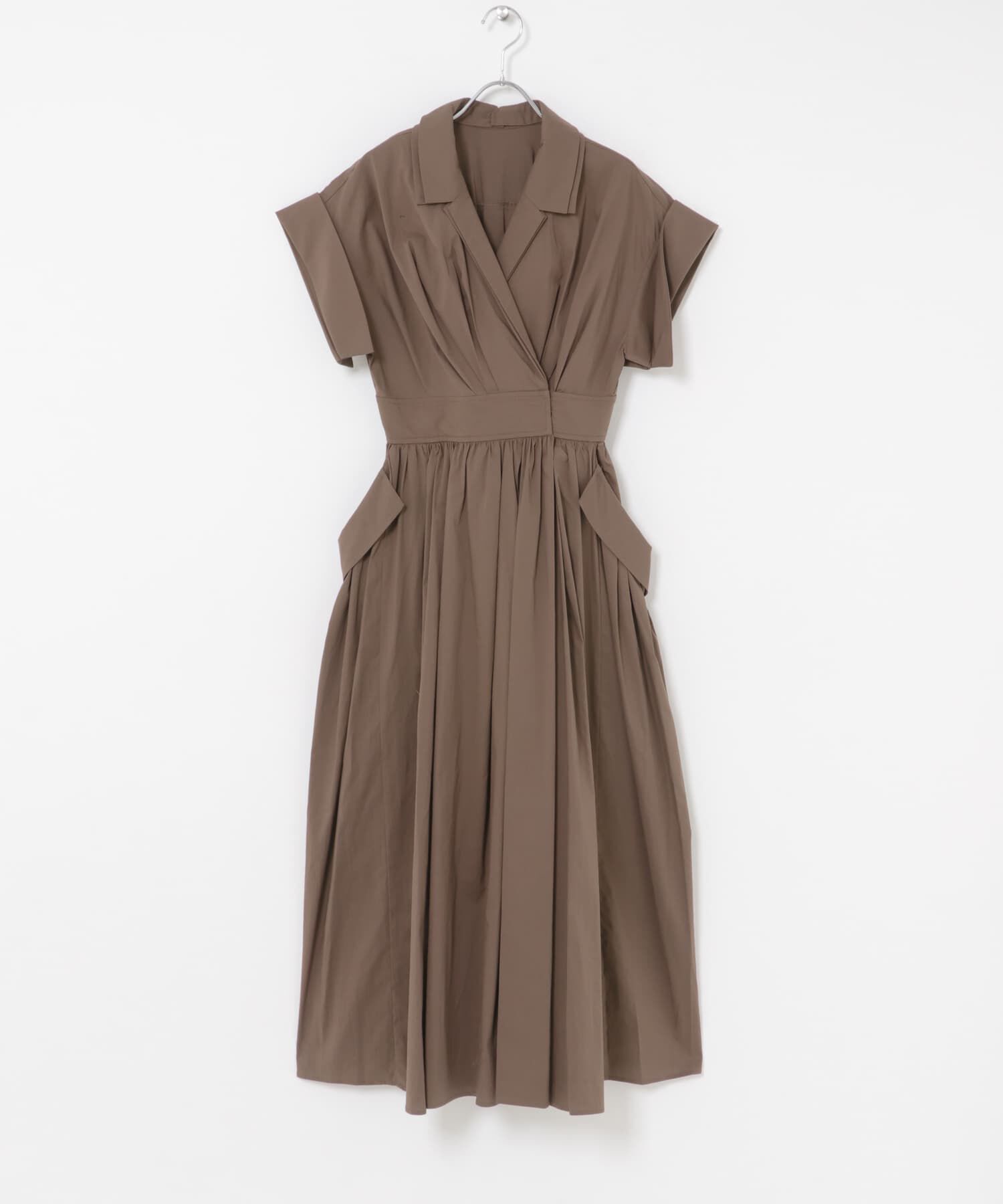 URBAN RESEARCH ROSSO「ELENDEEK　W COLLAR SHIRT ONE-PIECE」|その他|ブラウン