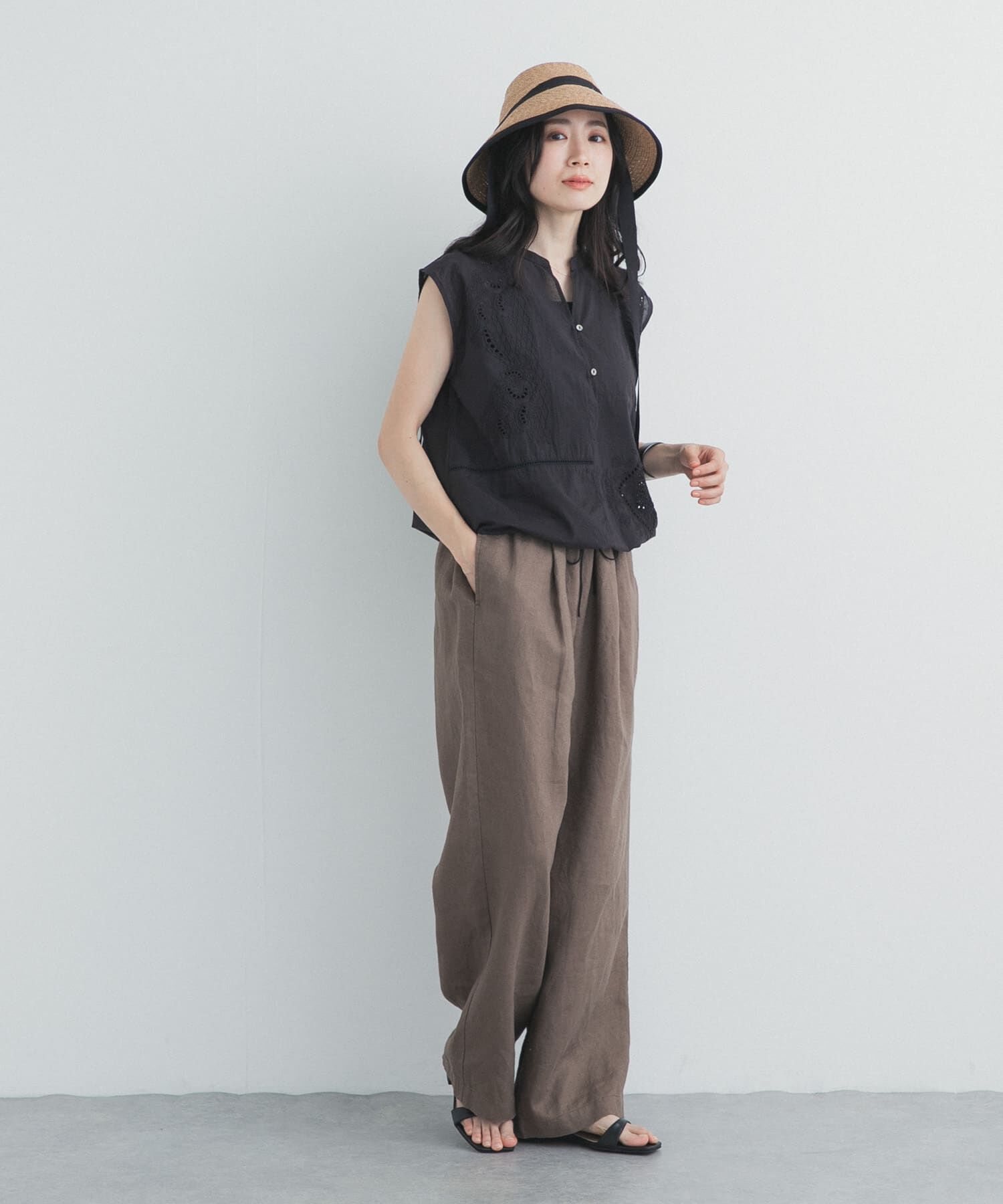 URBAN RESEARCH DOORS「パッチワーク刺繍ブラウス」|シャツ・ブラウス|