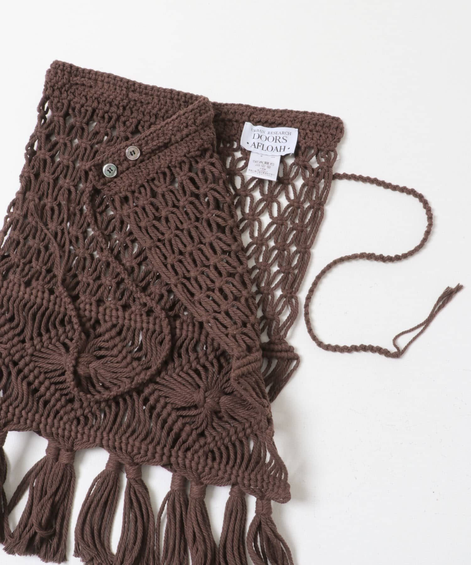 URBAN RESEARCH DOORS「『別注』AFLOAH&times;DOORS　MACRAME APRON」|スカート|