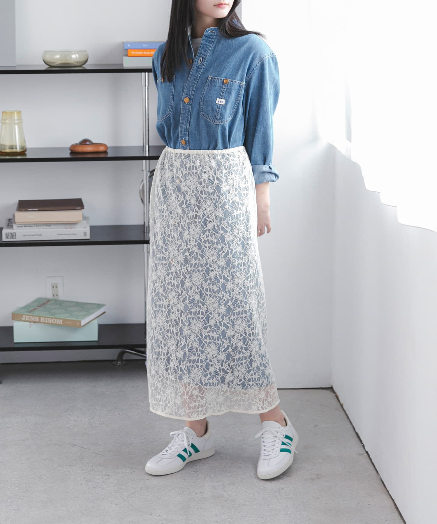 URBAN RESEARCH DOORS「ElisaNovelli　レース巻きスカート」|スカート|