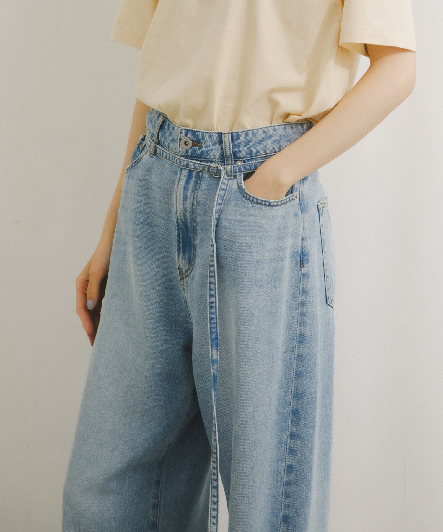 URBAN RESEARCH DOORS「Belted Light Denim」|デニム|