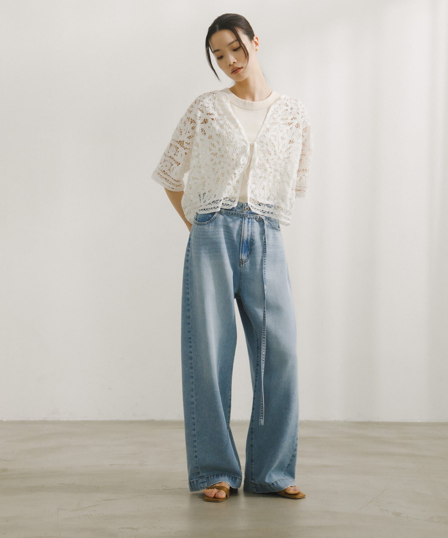 URBAN RESEARCH DOORS「Belted Light Denim」|デニム|