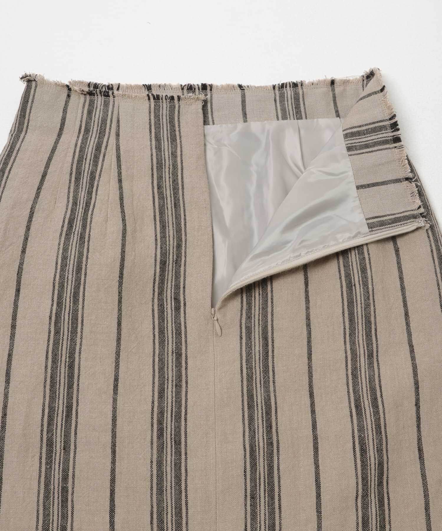 URBAN RESEARCH DOORS「Linen Stripe I-Line Skirt」|スカート|