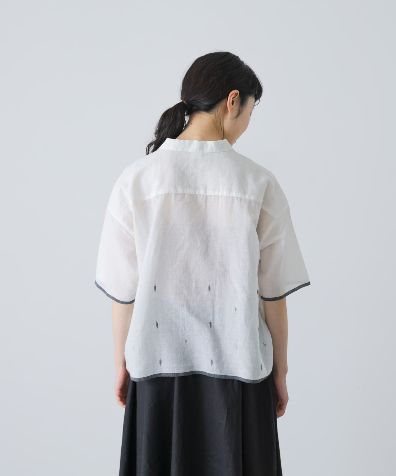 かぐれ「ジャムダニオープンカラーシャツ」|シャツ・ブラウス|