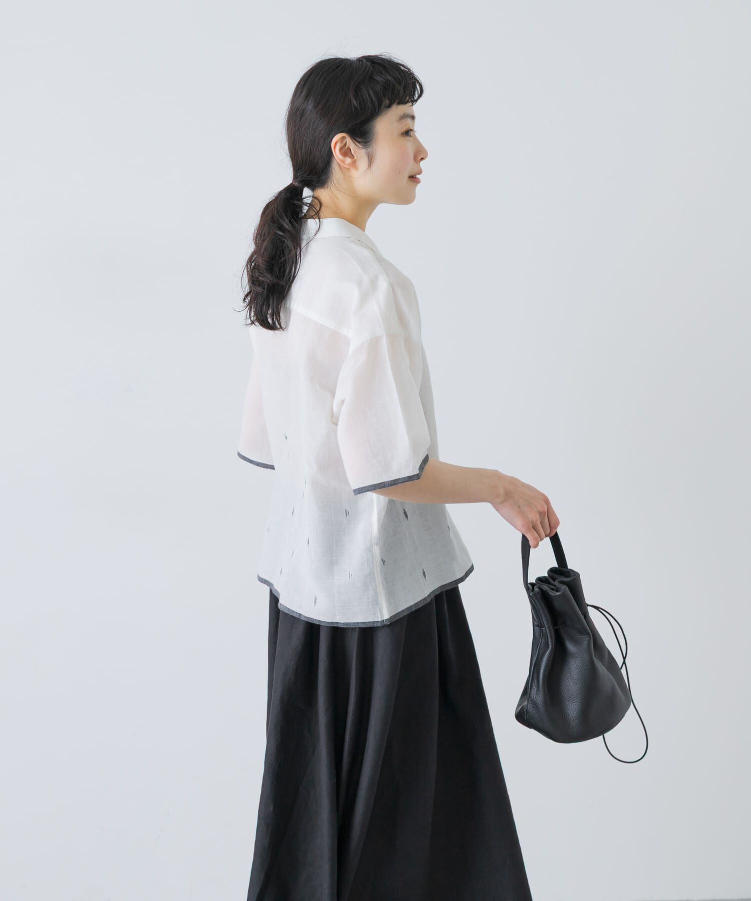 かぐれ「ジャムダニオープンカラーシャツ」|シャツ・ブラウス|