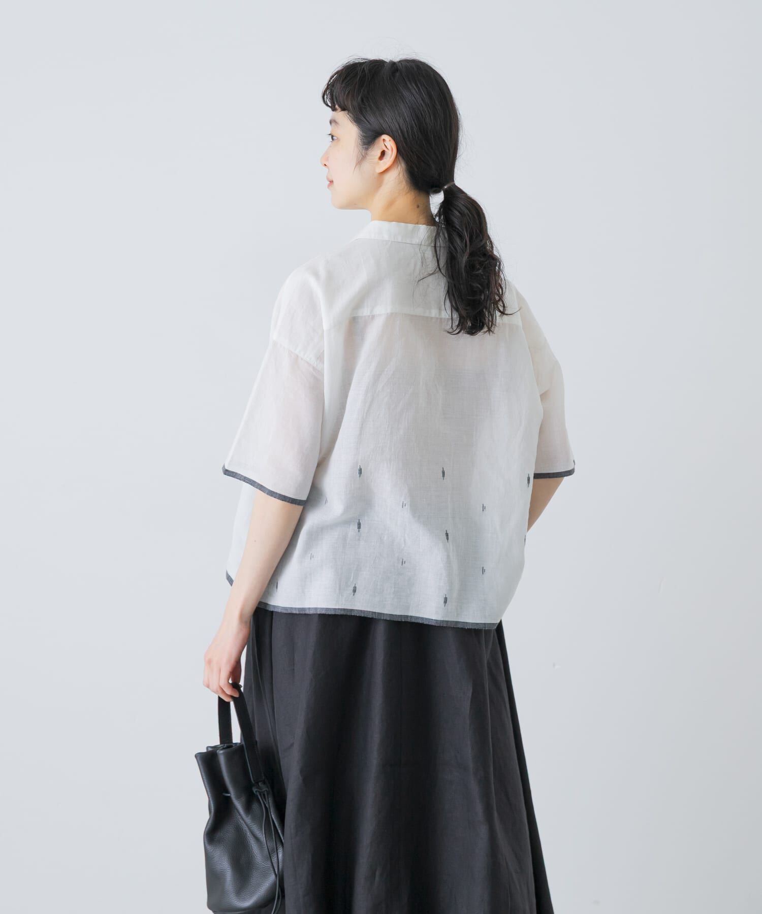 かぐれ「ジャムダニオープンカラーシャツ」|シャツ・ブラウス|