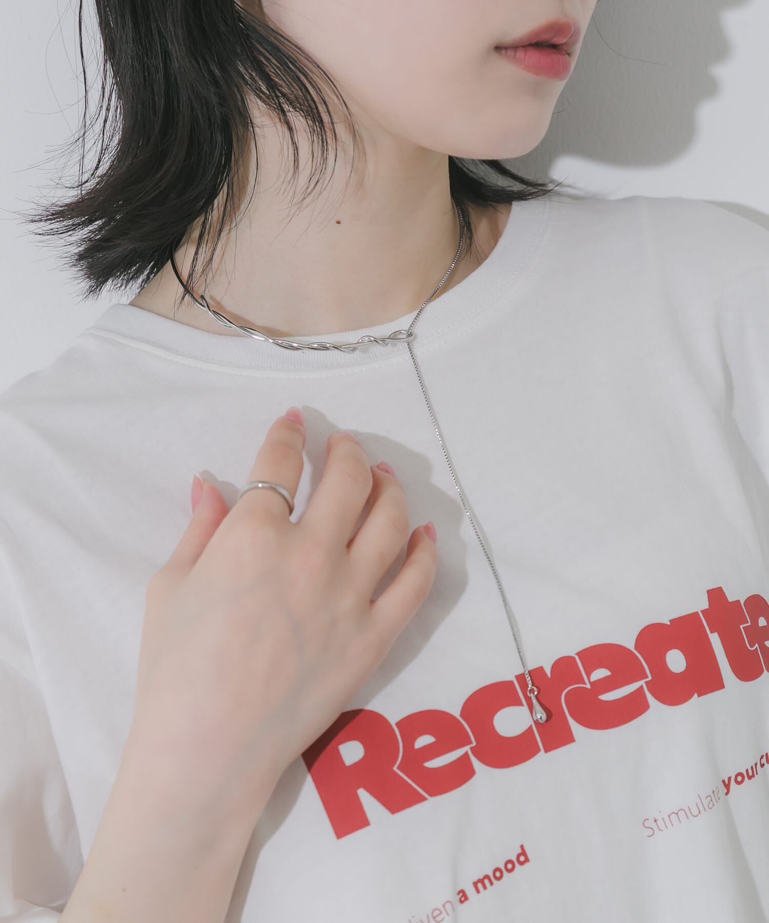 SMELLY「ニュアンスツイストドロップチョーカー」|ネックレス|