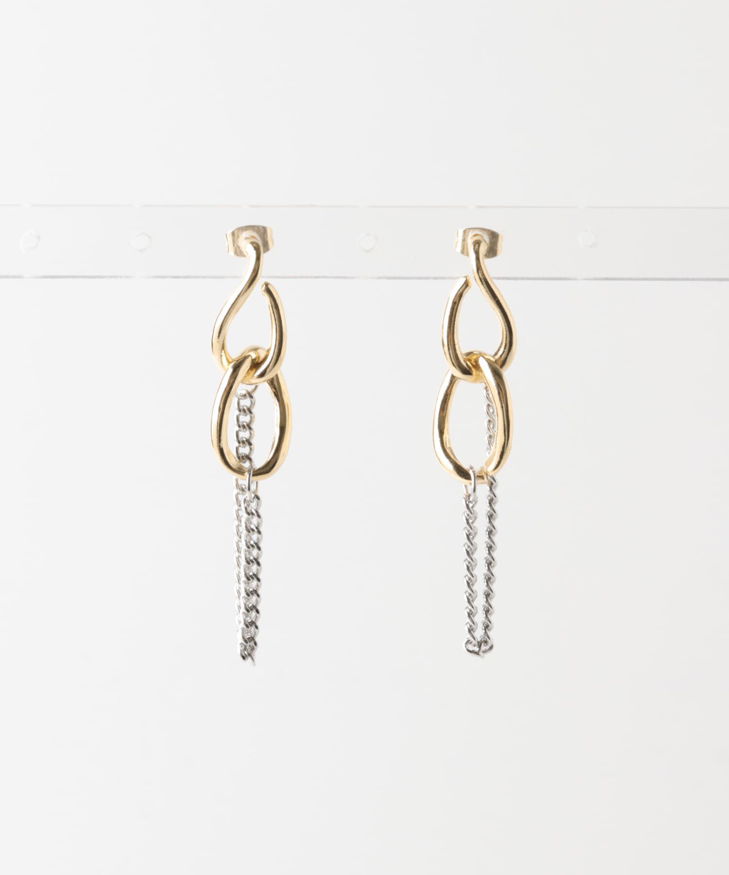 SMELLY「メタルオーバルリンクチェーンピアス」|ピアス|