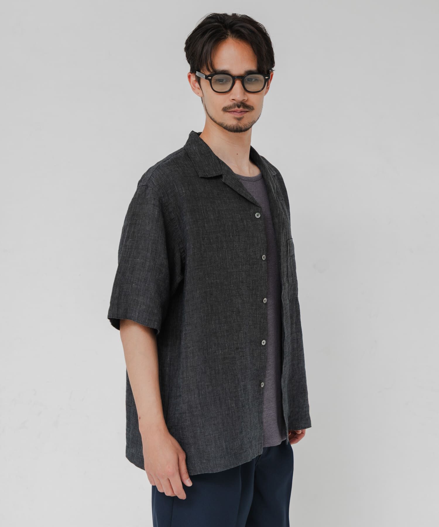 URBAN RESEARCH「LINEN CHAMBRAY O/C SHIRTS」|シャツ・ブラウス|