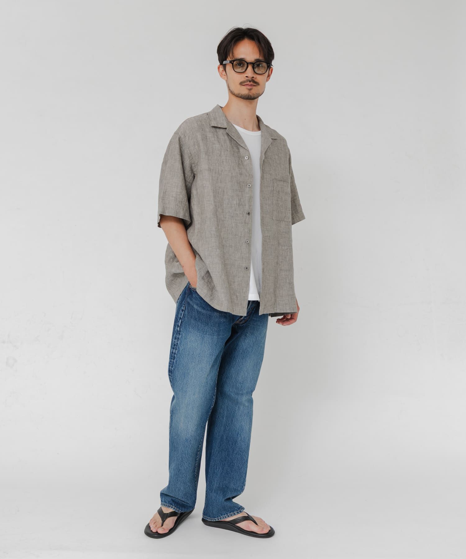 URBAN RESEARCH「LINEN CHAMBRAY O/C SHIRTS」|シャツ・ブラウス|