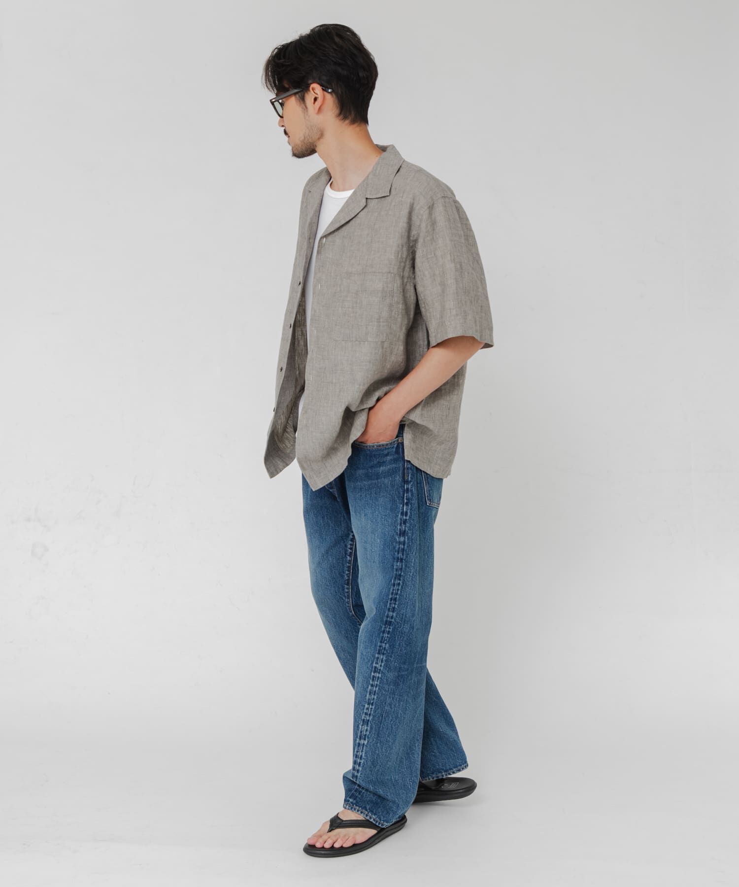URBAN RESEARCH「LINEN CHAMBRAY O/C SHIRTS」|シャツ・ブラウス|