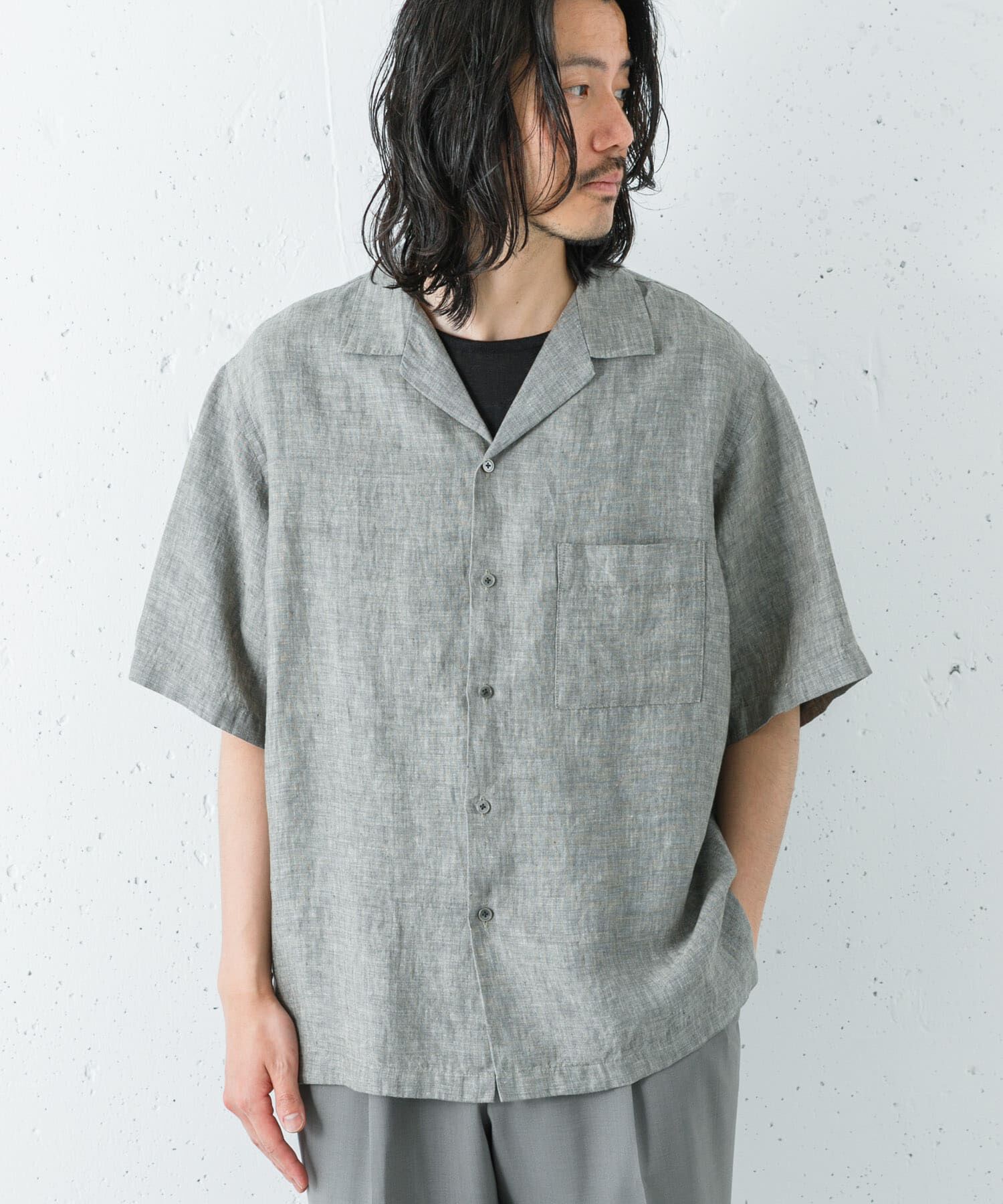 URBAN RESEARCH「LINEN CHAMBRAY O/C SHIRTS」|シャツ・ブラウス|