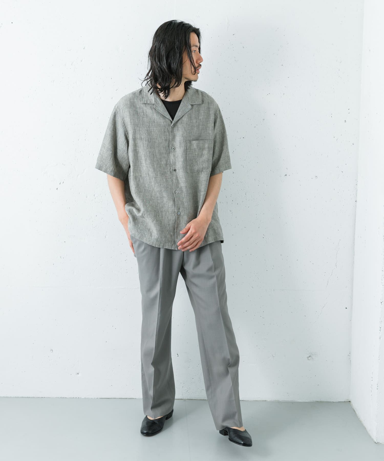 URBAN RESEARCH「LINEN CHAMBRAY O/C SHIRTS」|シャツ・ブラウス|