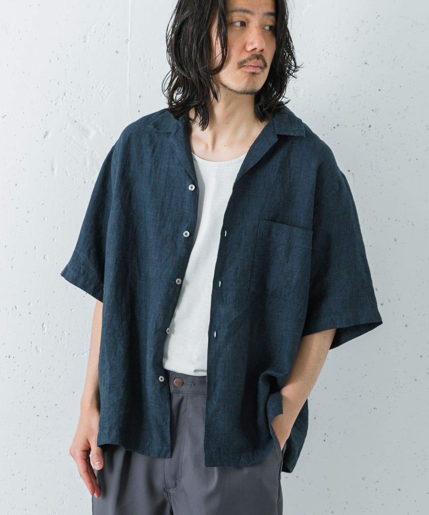 URBAN RESEARCH「LINEN CHAMBRAY O/C SHIRTS」|シャツ・ブラウス|