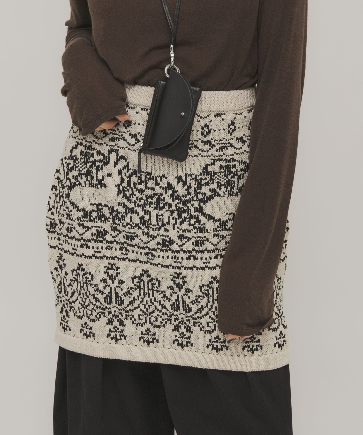  「ジャガードニットスカート」|スカート|