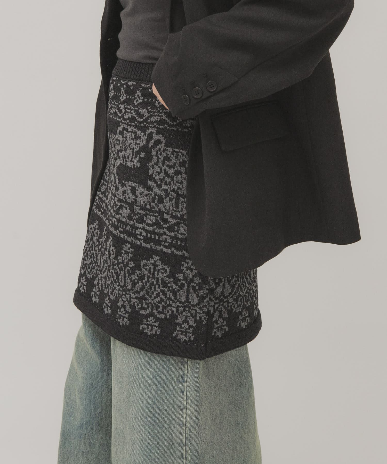  「ジャガードニットスカート」|スカート|
