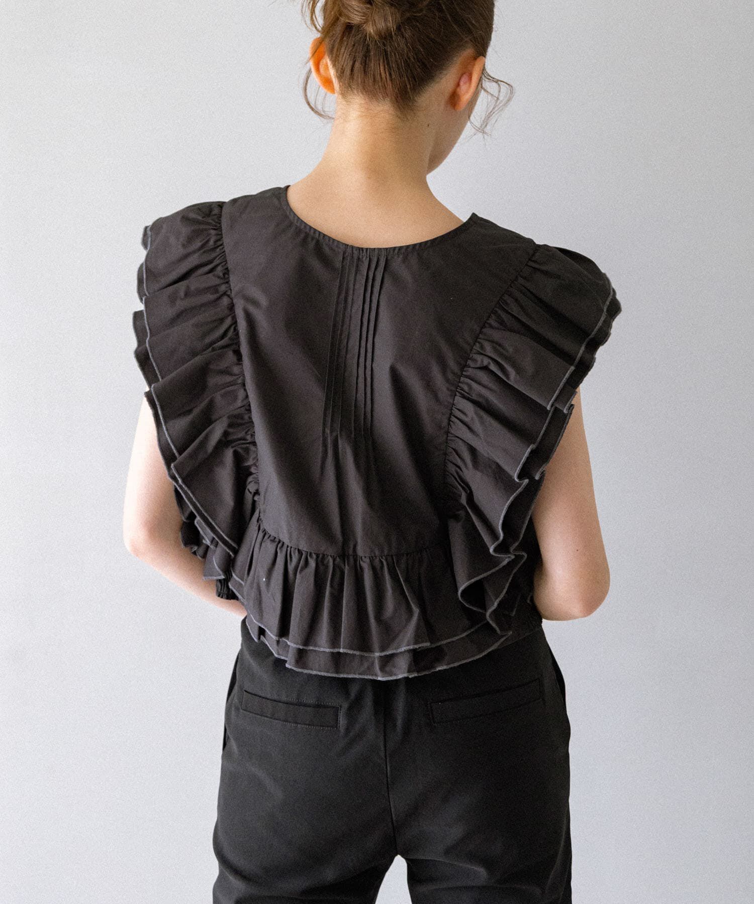  「2WAYバイカラーフリルブラウス」|シャツ・ブラウス|