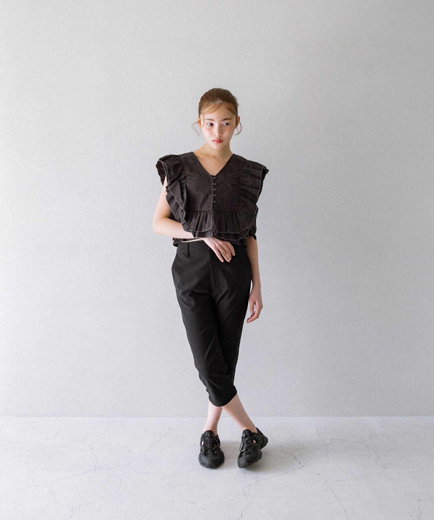  「2WAYバイカラーフリルブラウス」|シャツ・ブラウス|