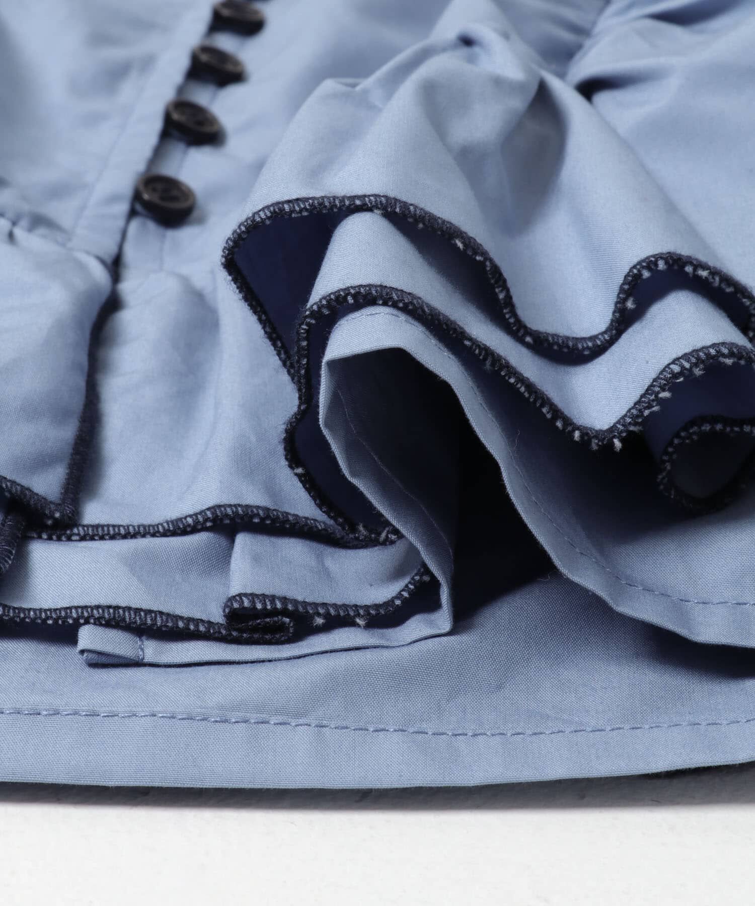  「2WAYバイカラーフリルブラウス」|シャツ・ブラウス|