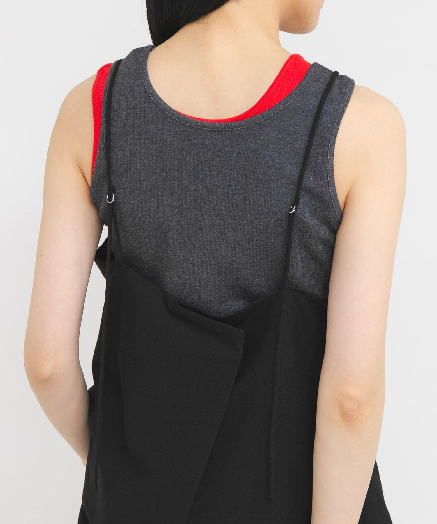  「レイヤードSETタンクトップ」|タンクトップ|チャコールグレー