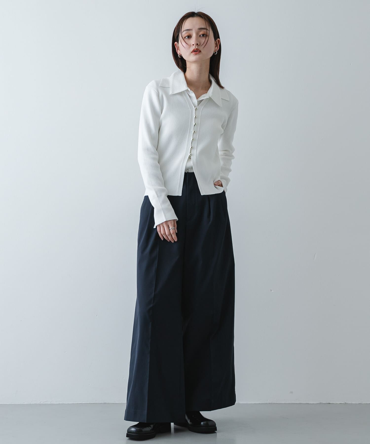 SENSE OF PLACE by URBAN RESEARCH「『一部WEB限定ｶﾗｰ』『洗濯可』ﾒﾀﾙﾎﾞﾀﾝｴﾘﾂｷｺﾝﾊﾟｸﾄｶ 」|カーディガン|