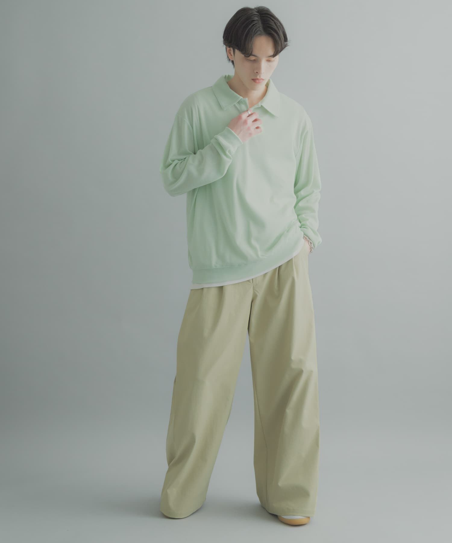 SENSE OF PLACE by URBAN RESEARCH「シアーロングスリーブポロシャツ」|ポロシャツ|