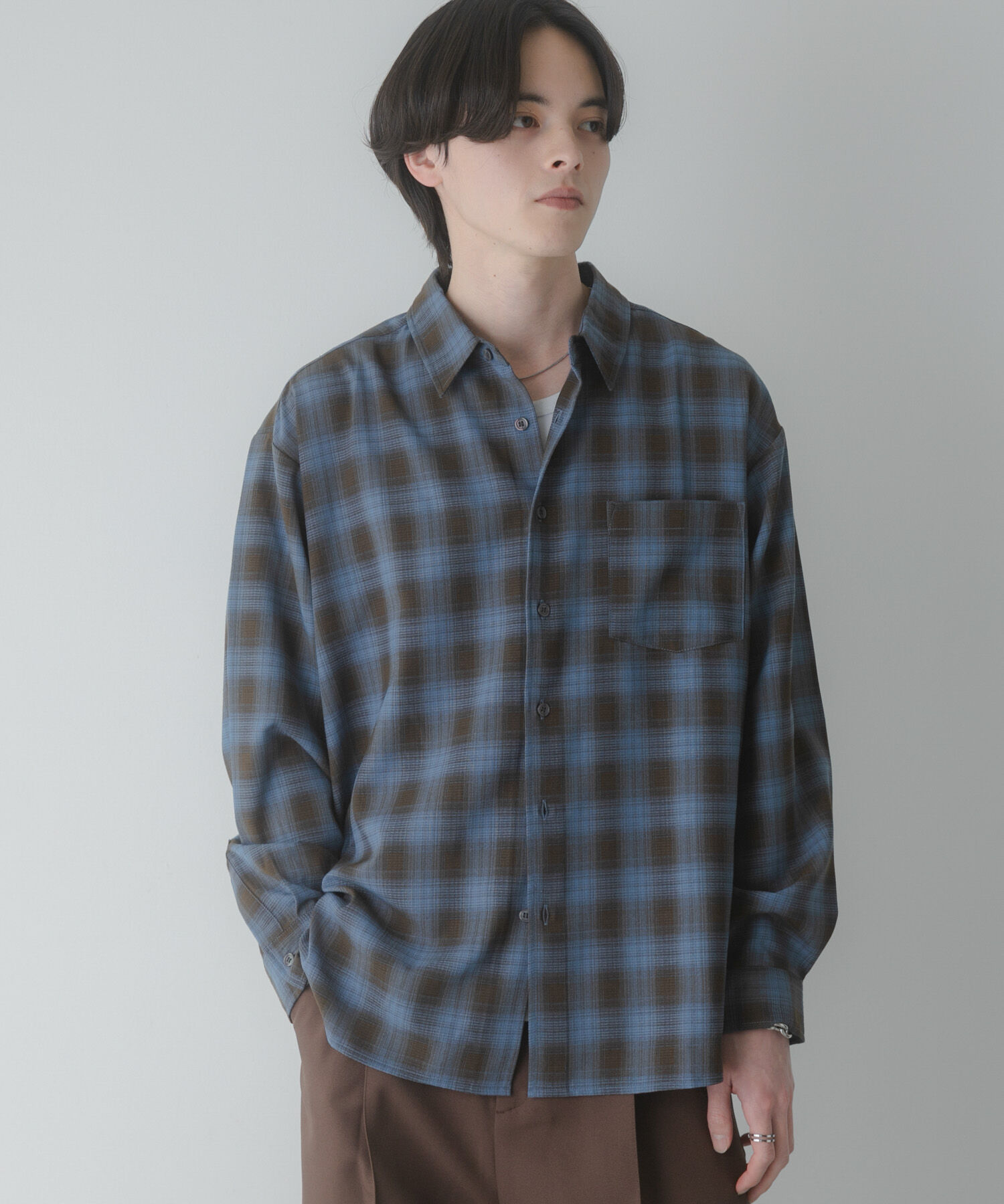 SENSE OF PLACE by URBAN RESEARCH「マドラスチェックロングスリーブシャツ」|シャツ・ブラウス|