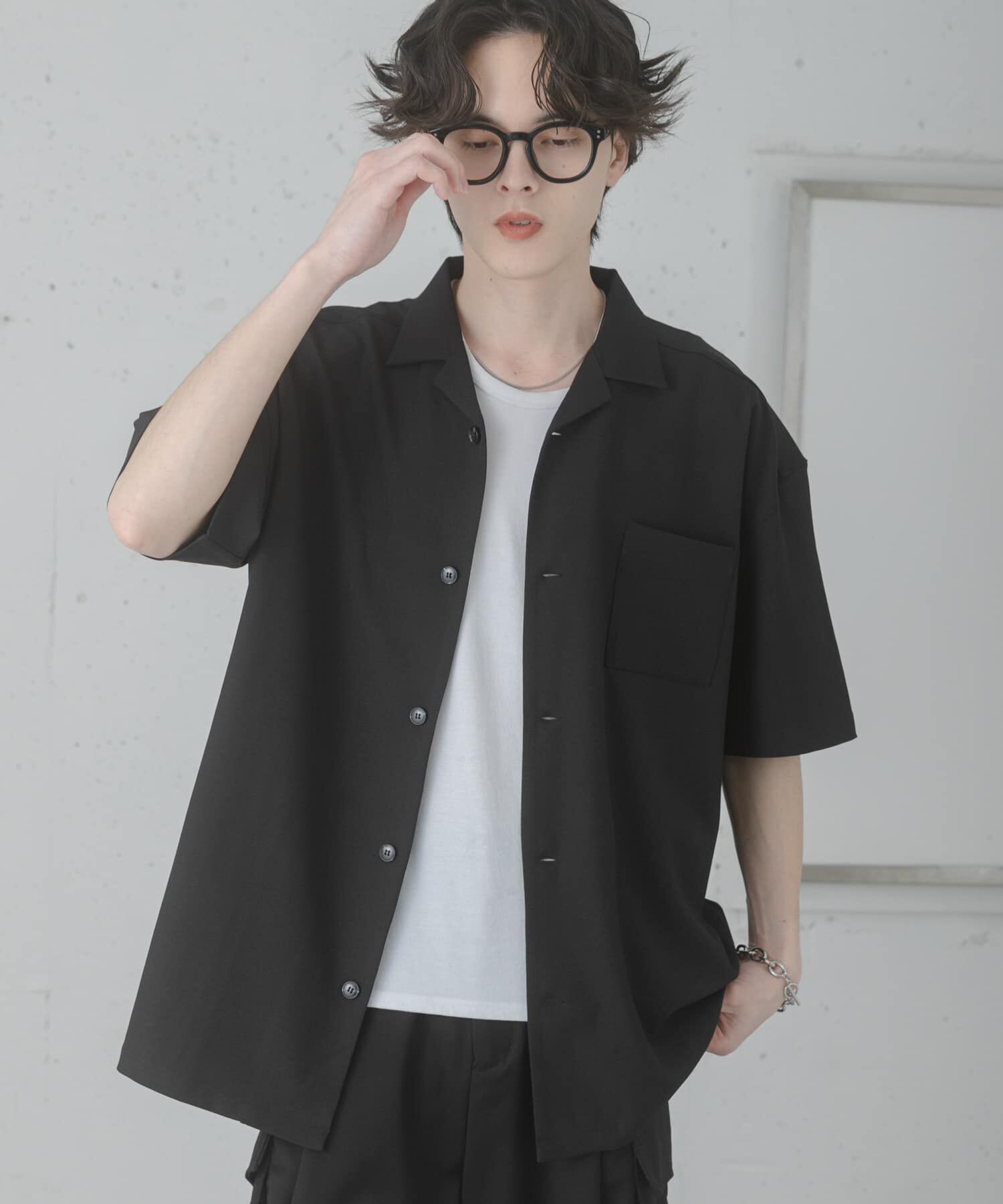 SENSE OF PLACE by URBAN RESEARCH「『速乾』ドライタッチオープンカラールーズショートスリーブシャツ」|シャツ・ブラウス|