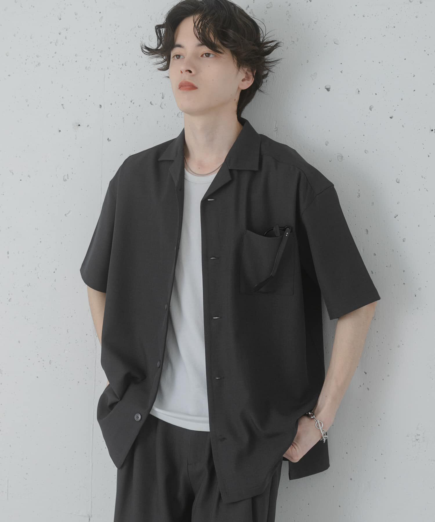 SENSE OF PLACE by URBAN RESEARCH「『速乾』ドライタッチオープンカラールーズショートスリーブシャツ」|シャツ・ブラウス|