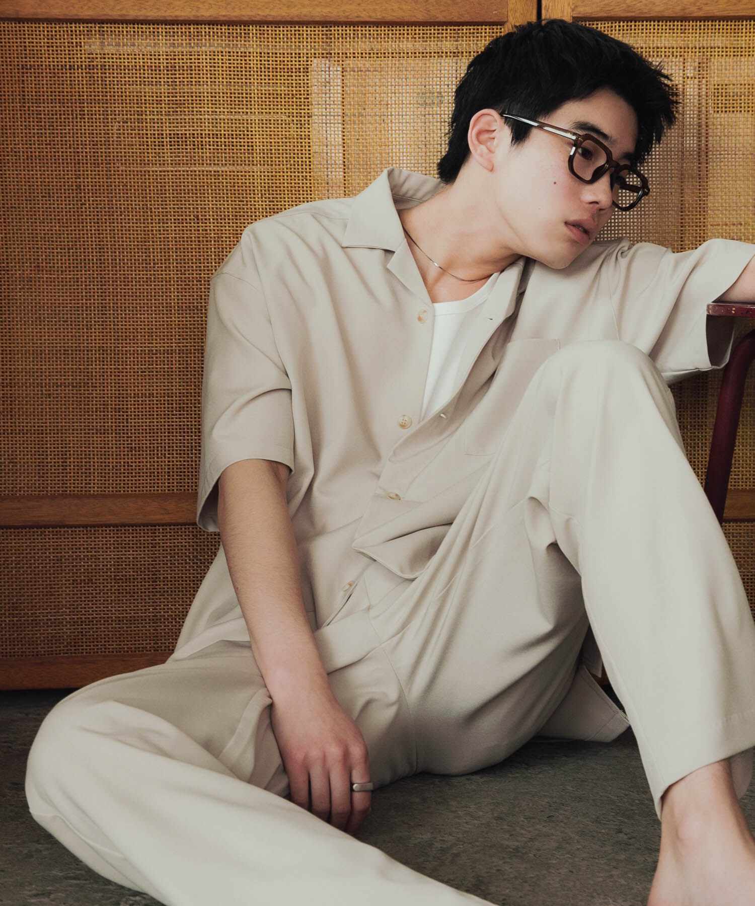 SENSE OF PLACE by URBAN RESEARCH「『速乾』ドライタッチオープンカラールーズショートスリーブシャツ」|シャツ・ブラウス|