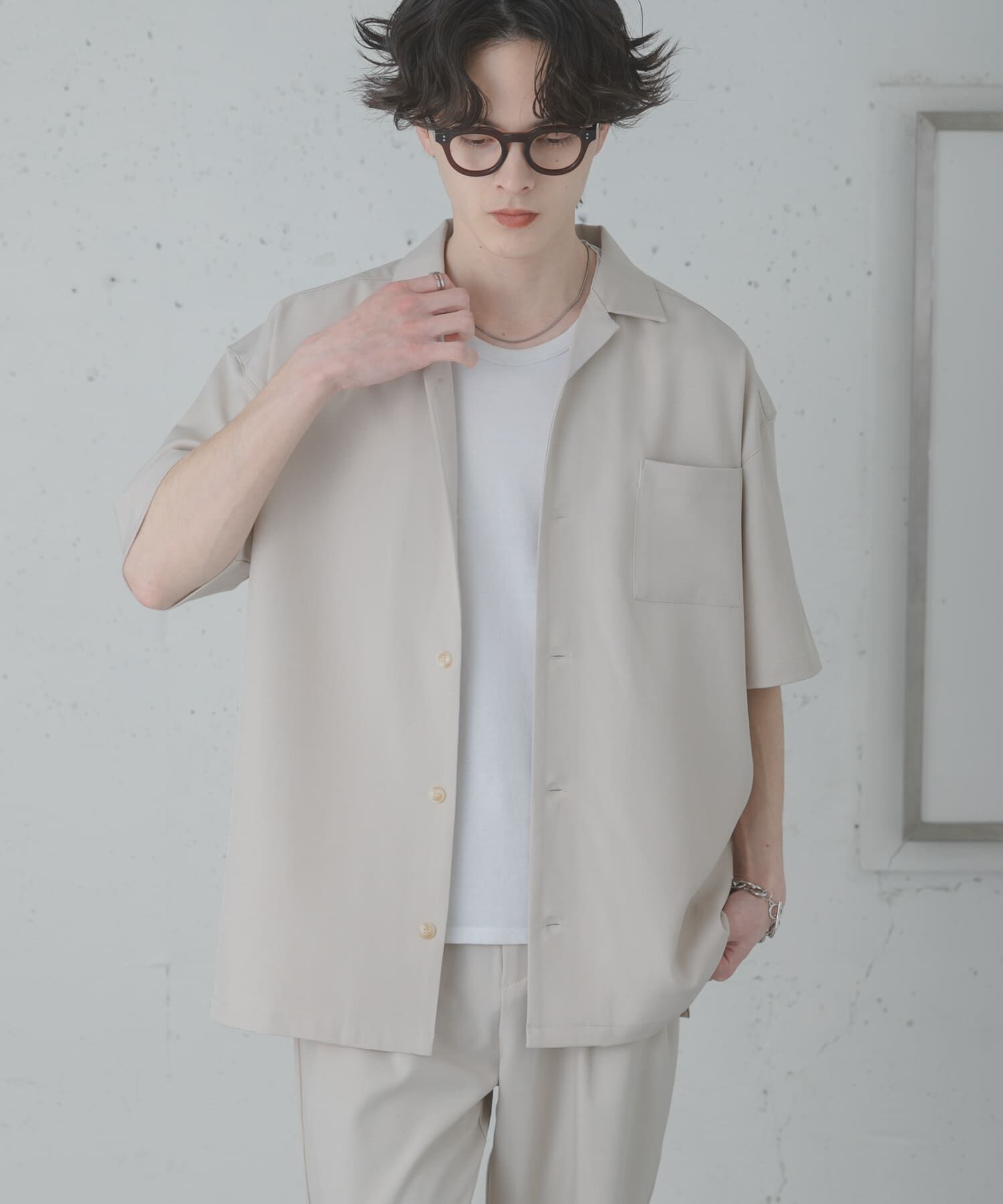 SENSE OF PLACE by URBAN RESEARCH「『速乾』ドライタッチオープンカラールーズショートスリーブシャツ」|シャツ・ブラウス|