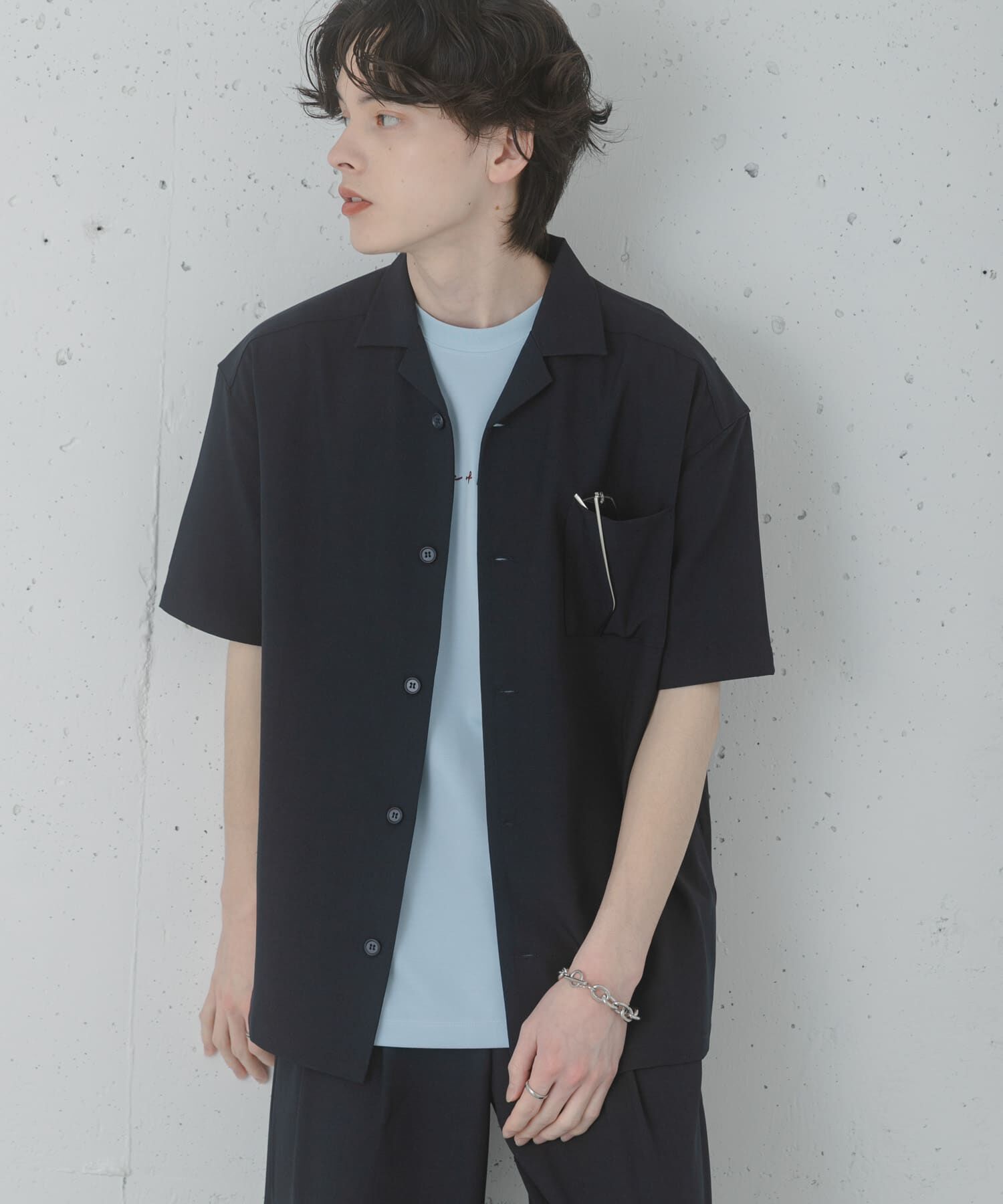 SENSE OF PLACE by URBAN RESEARCH「『速乾』ドライタッチオープンカラールーズショートスリーブシャツ」|シャツ・ブラウス|