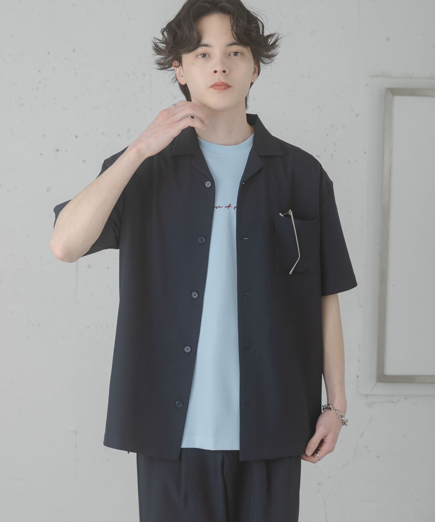 SENSE OF PLACE by URBAN RESEARCH「『速乾』ドライタッチオープンカラールーズショートスリーブシャツ」|シャツ・ブラウス|