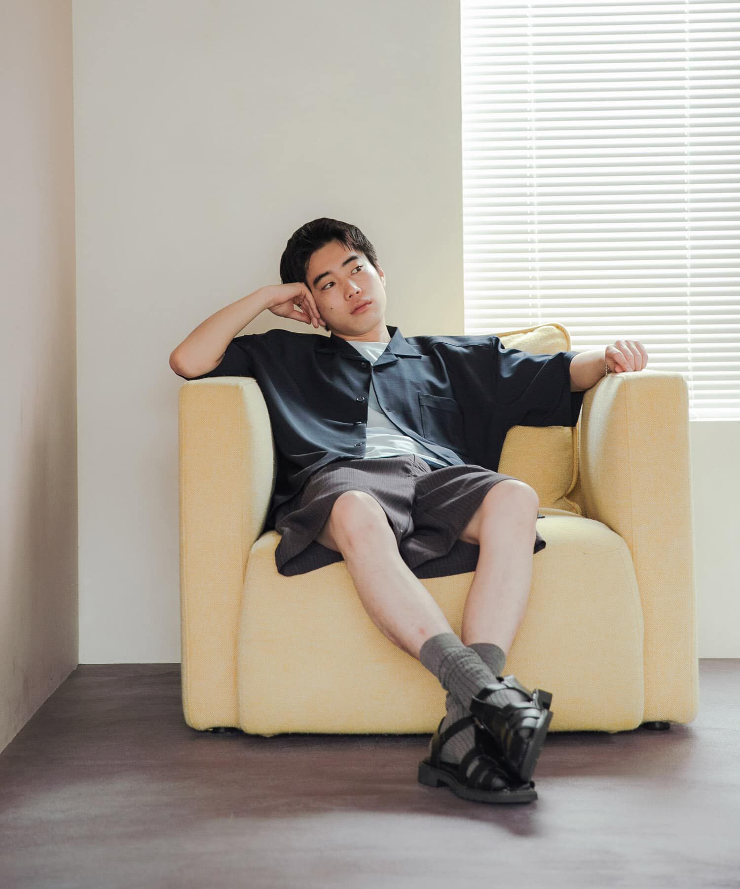 SENSE OF PLACE by URBAN RESEARCH「『速乾』ドライタッチオープンカラールーズショートスリーブシャツ」|シャツ・ブラウス|