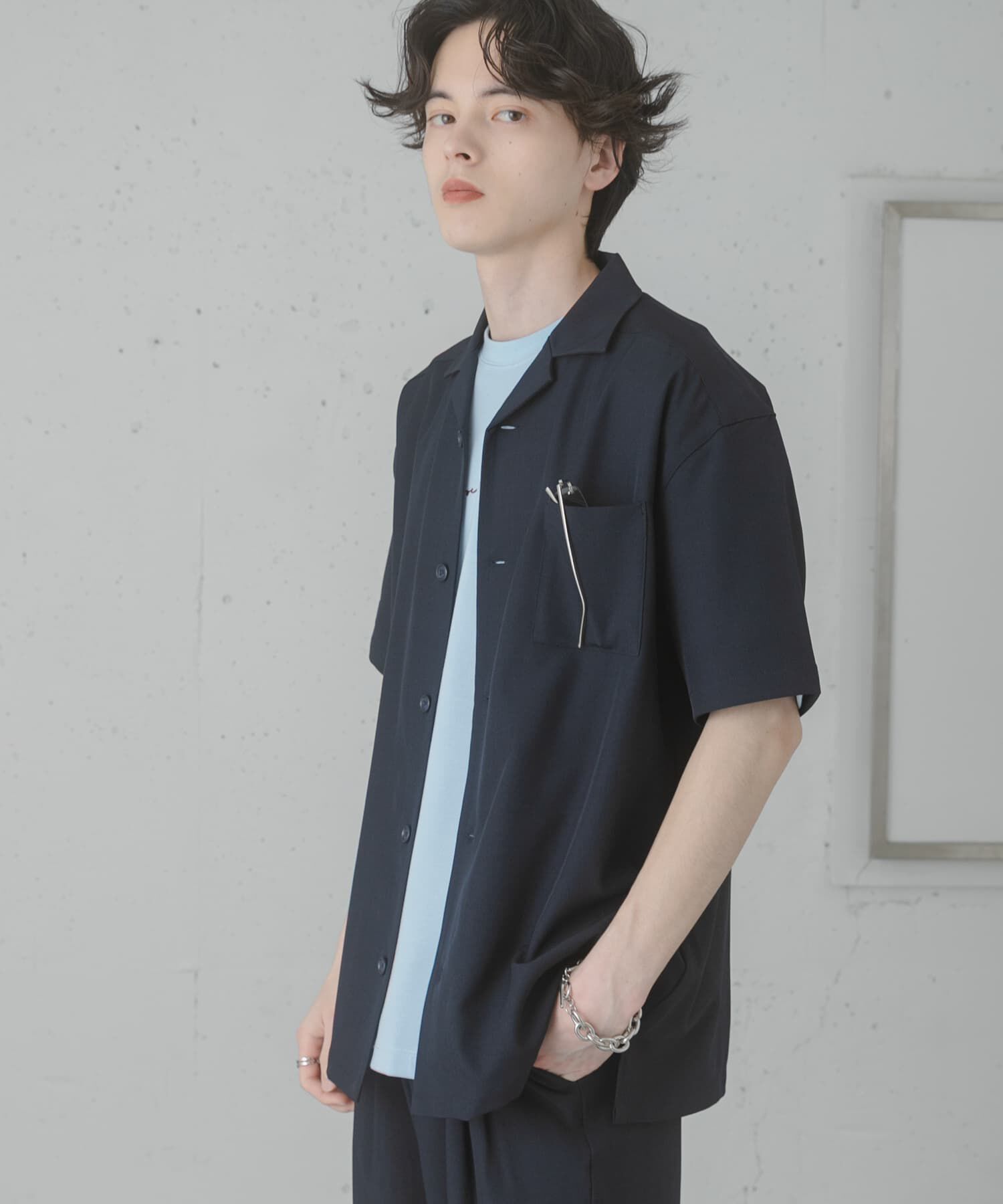 SENSE OF PLACE by URBAN RESEARCH「『速乾』ドライタッチオープンカラールーズショートスリーブシャツ」|シャツ・ブラウス|