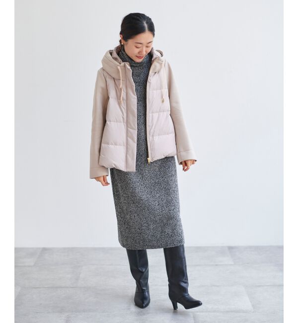 le.coeur blanc「サイドボタンメランジニットワンピース」|その他|