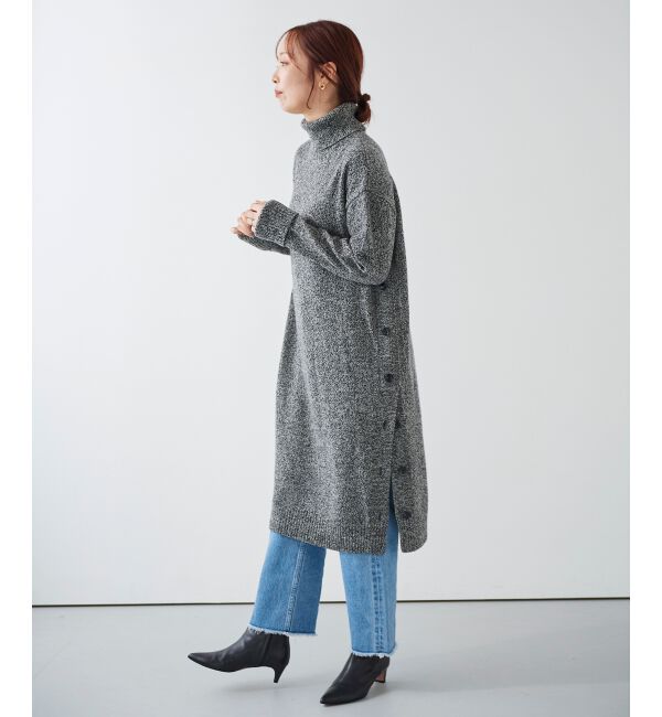 le.coeur blanc「サイドボタンメランジニットワンピース」|その他|