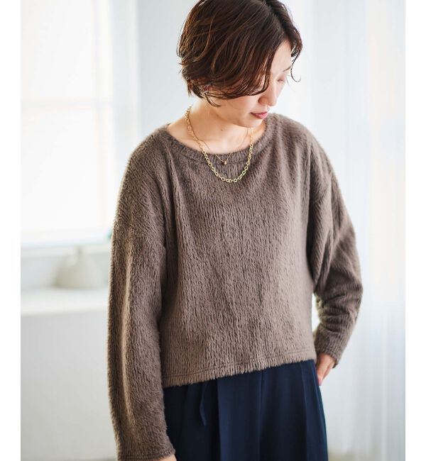 le.coeur blanc「《手洗い可能》シャギードルマンプルオーバー」|プルオーバー|