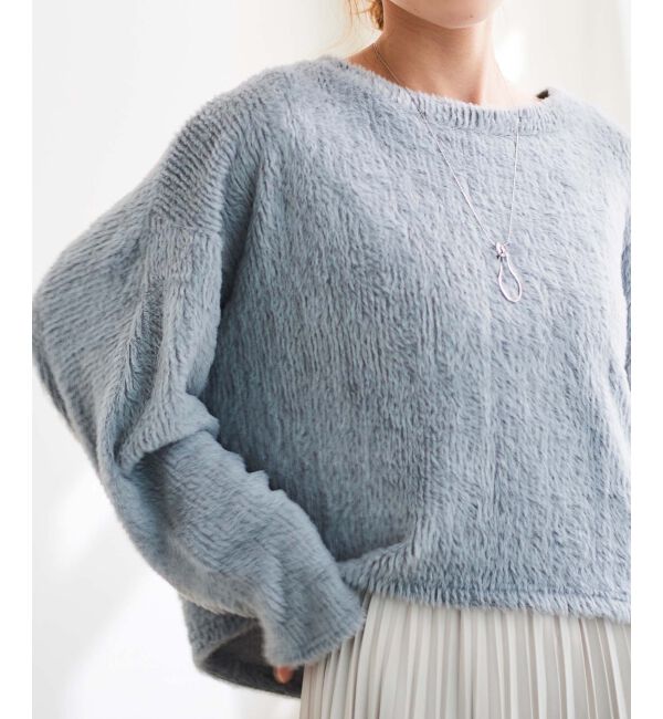 le.coeur blanc「《手洗い可能》シャギードルマンプルオーバー」|プルオーバー|