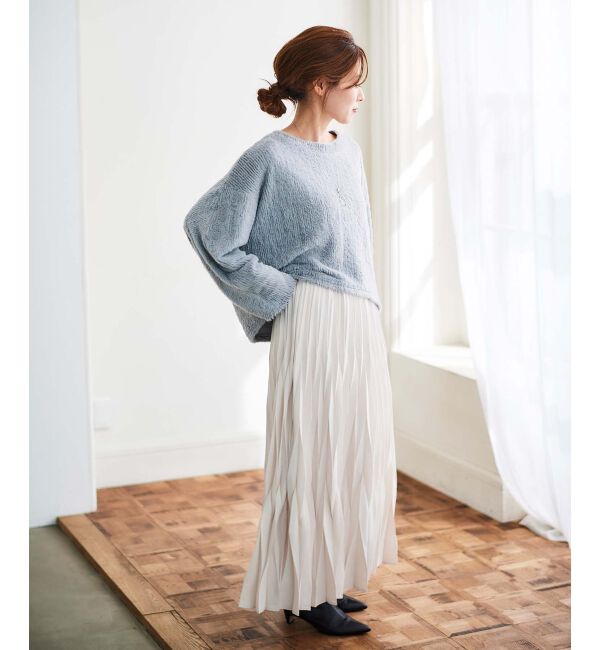 le.coeur blanc「《手洗い可能》シャギードルマンプルオーバー」|プルオーバー|