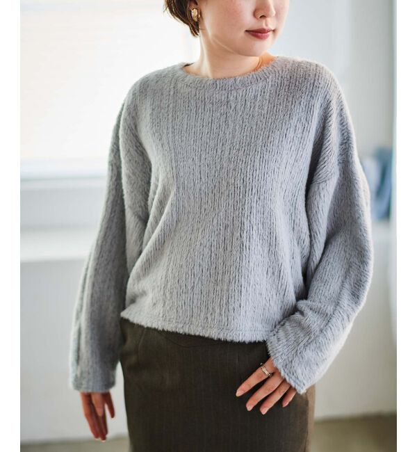 le.coeur blanc「《手洗い可能》シャギードルマンプルオーバー」|プルオーバー|