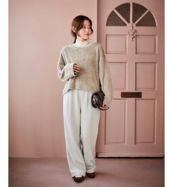 le.coeur blanc「《手洗い可能》シャギードルマンプルオーバー」|プルオーバー|