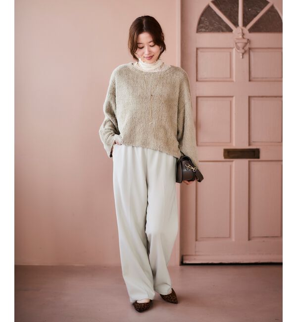 le.coeur blanc「《手洗い可能》シャギードルマンプルオーバー」|プルオーバー|