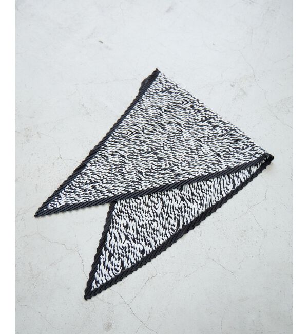  「《WEB限定アイテム》ゼブラプリントプリーツスカーフ」|バンダナ・スカーフ|