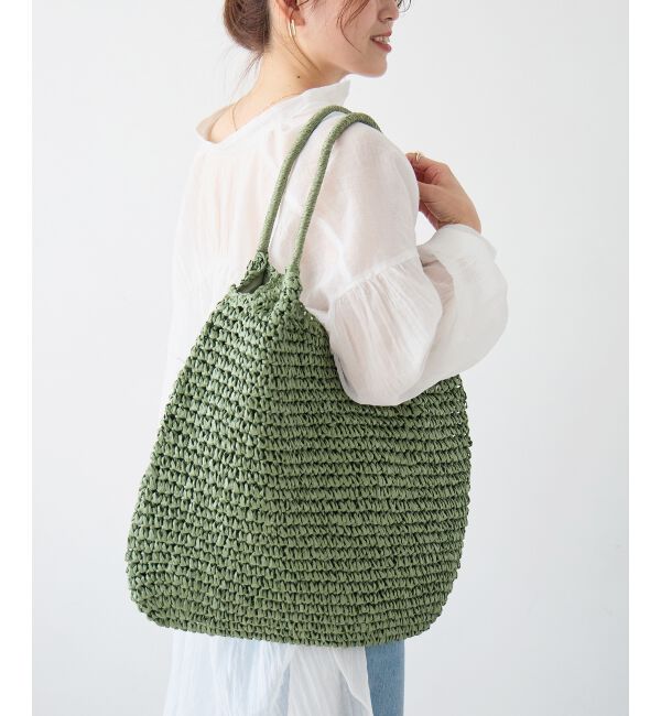  「《WEB限定アイテム》ペーパートートバッグ」|トートバッグ|グリーン