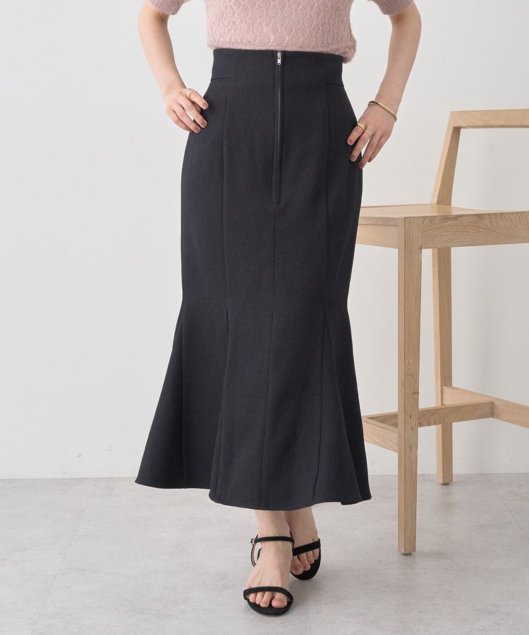 earth music&ecology「フロントジップマーメイドスカート」|タイト|