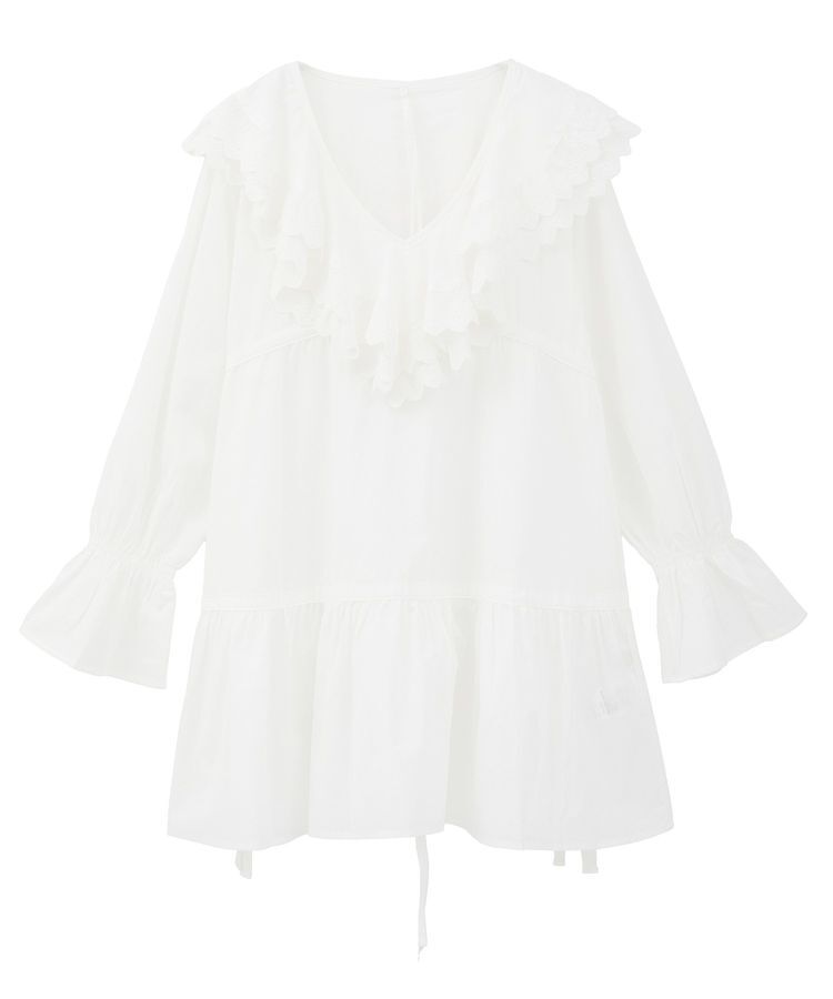 earth music&ecology「サイドリボンラッフルミニワンピース」|ワンピース|