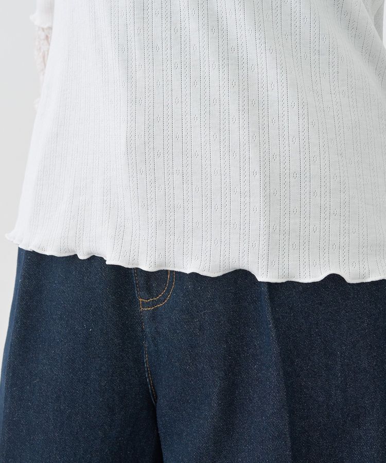 earth music&ecology「レース&times;アイレットプルオーバー」|Tシャツ・カットソー|