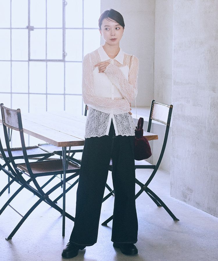 earth music&ecology「ベロアハンドルバッグ」|ショルダー・メッセンジャー|